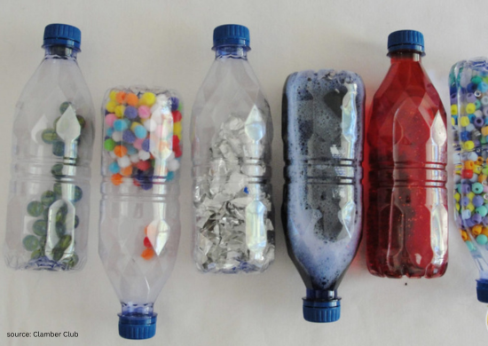 Homemade sound bottles for babies